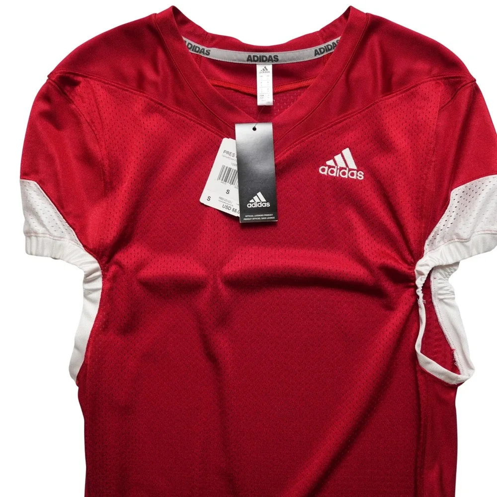 Adidas Football Practice Jersey Mens S‎ Red White H63668 Mesh Training